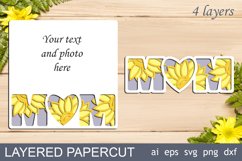 3d layered mom svg, Mothers day papercut, 3d card cricut Product Image 1