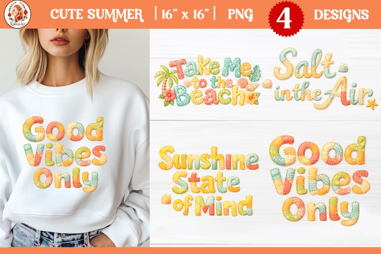 Summer Patchwork Beach Quotes Sublimation